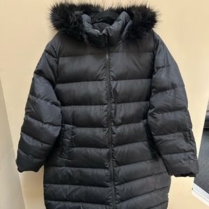 Women's Plus Size Down Maxi Winter Coat in Black - Size 2X